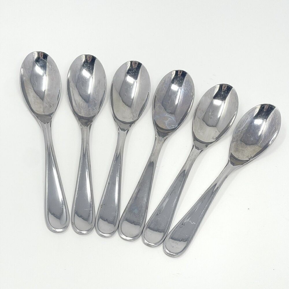 Cuisinart Elite Maree Stainless Glossy Teaspoons 6.5” Set Of 6